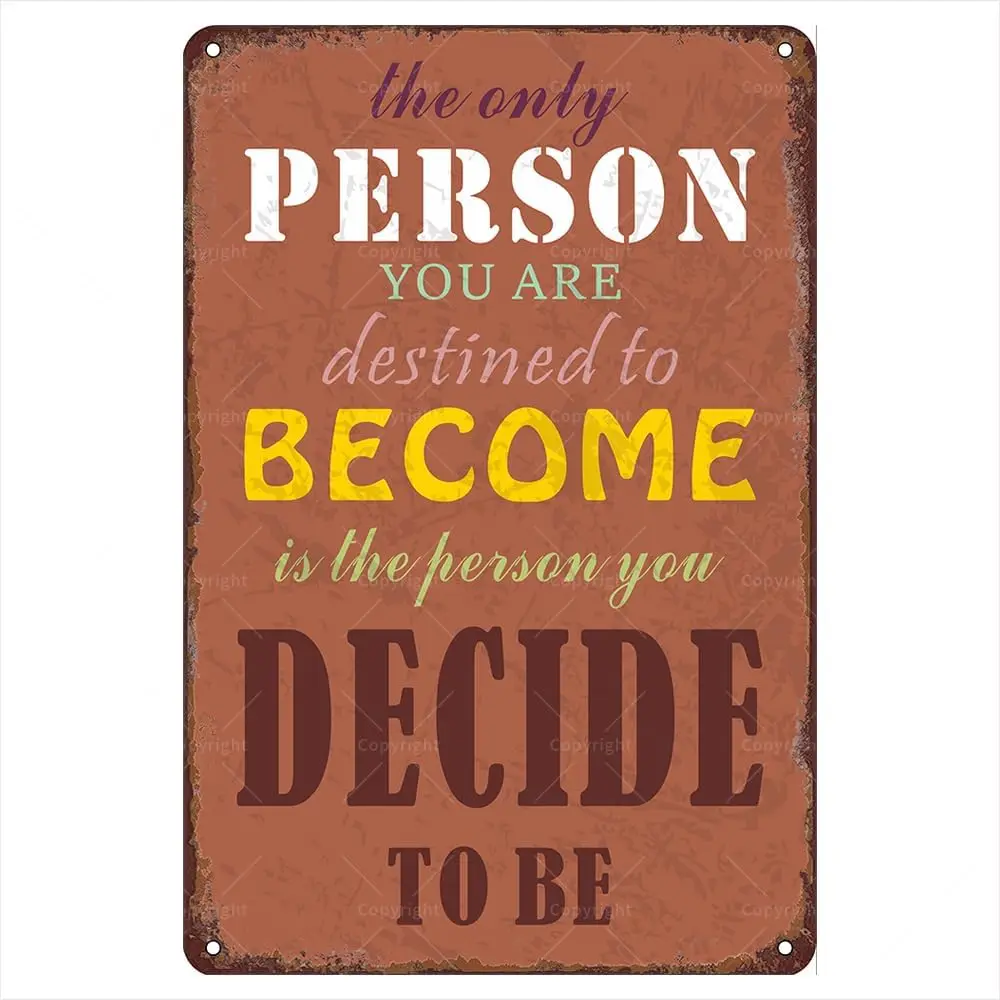 Inspirational Retro Metal Tin Signs, 12