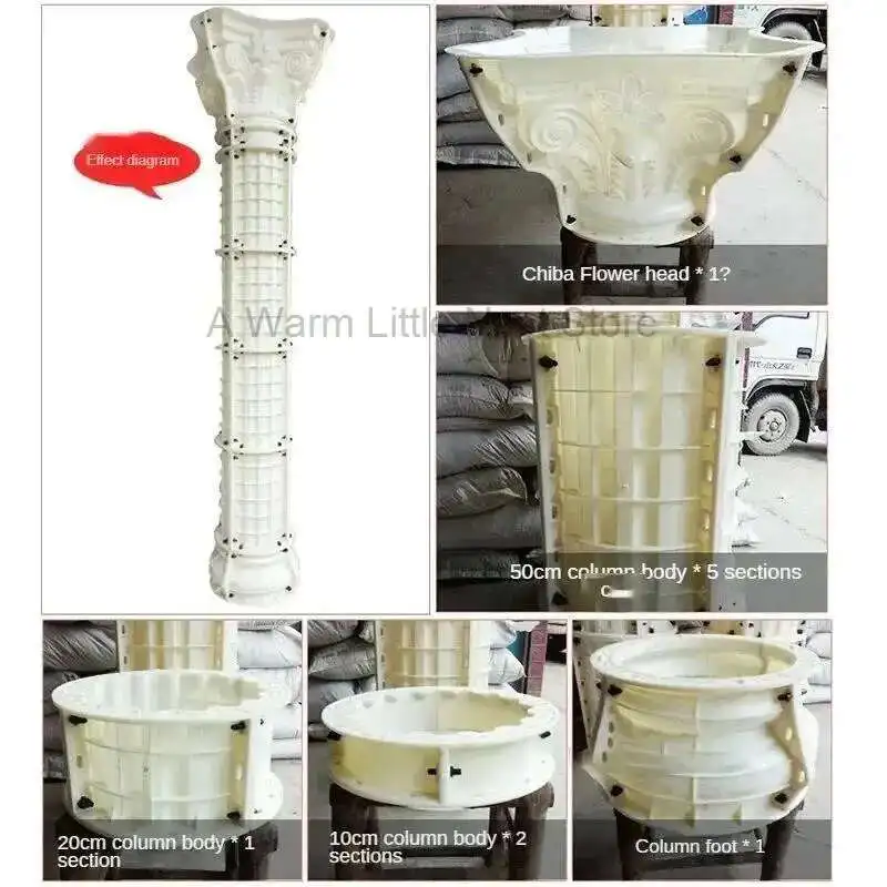 

Creative Roman Column Molds European Villa Balcony Garden Column Model Gate Cement Column Decoration Modeling Building Template