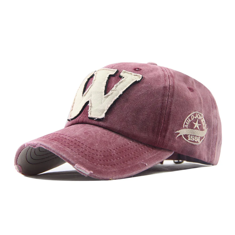 

New baseball cap with W-letter embroidered duckbill cap for summer outdoor sun protection and sunshade