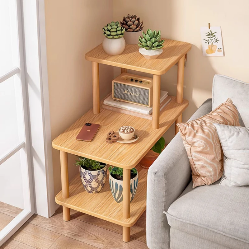 Sofa Storage Rack Side Cabinet SideSmall Square Table Living Room Coffee Table Bedroom Bedside Table Rental House Flower Stand