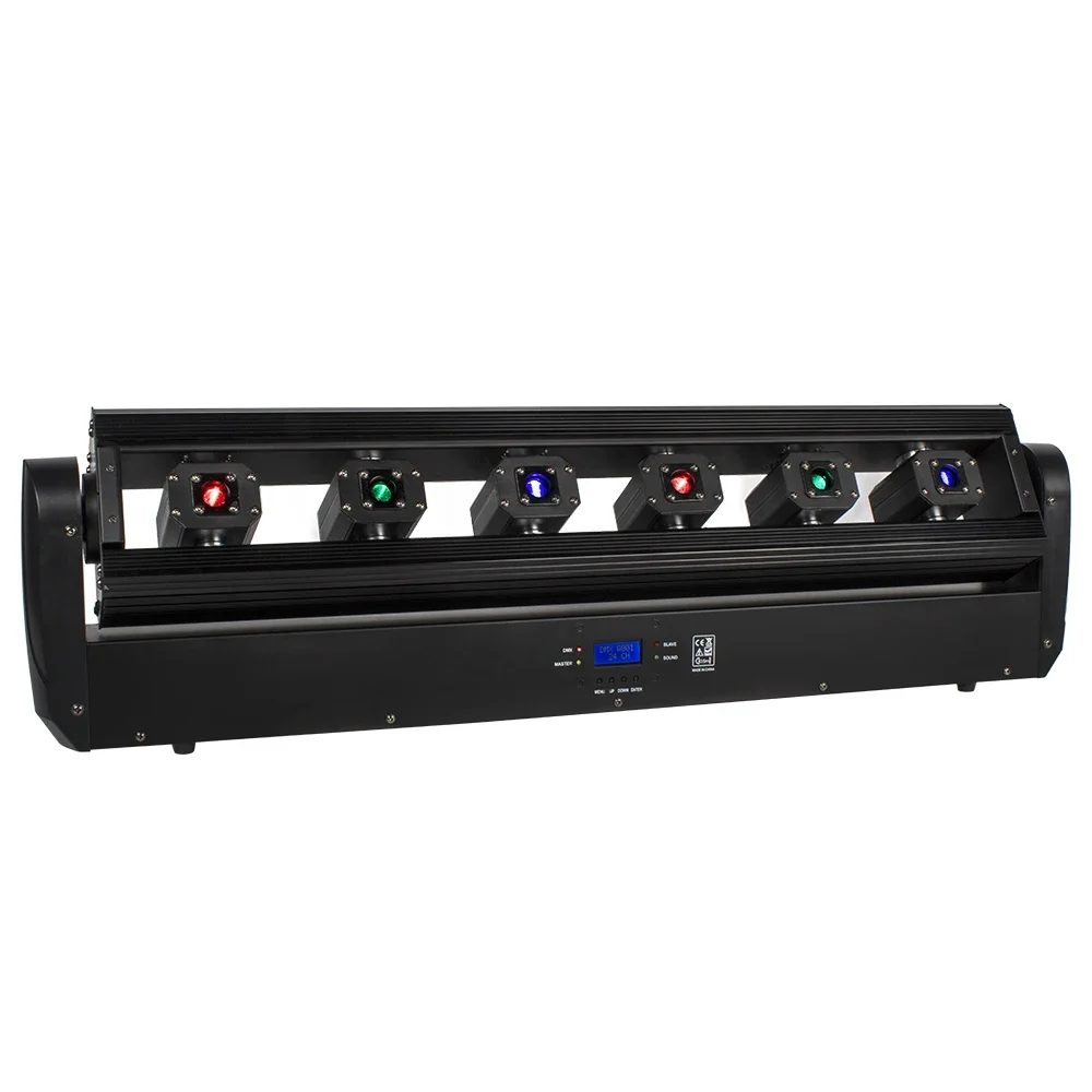 SHEHDS Nieuwe 6 Ogen RGB 3in1 3000 mW Laserlicht Full Color Projector Moving Head Scanner Voor DJ Disco Bar party Kerst - afbeelding 1