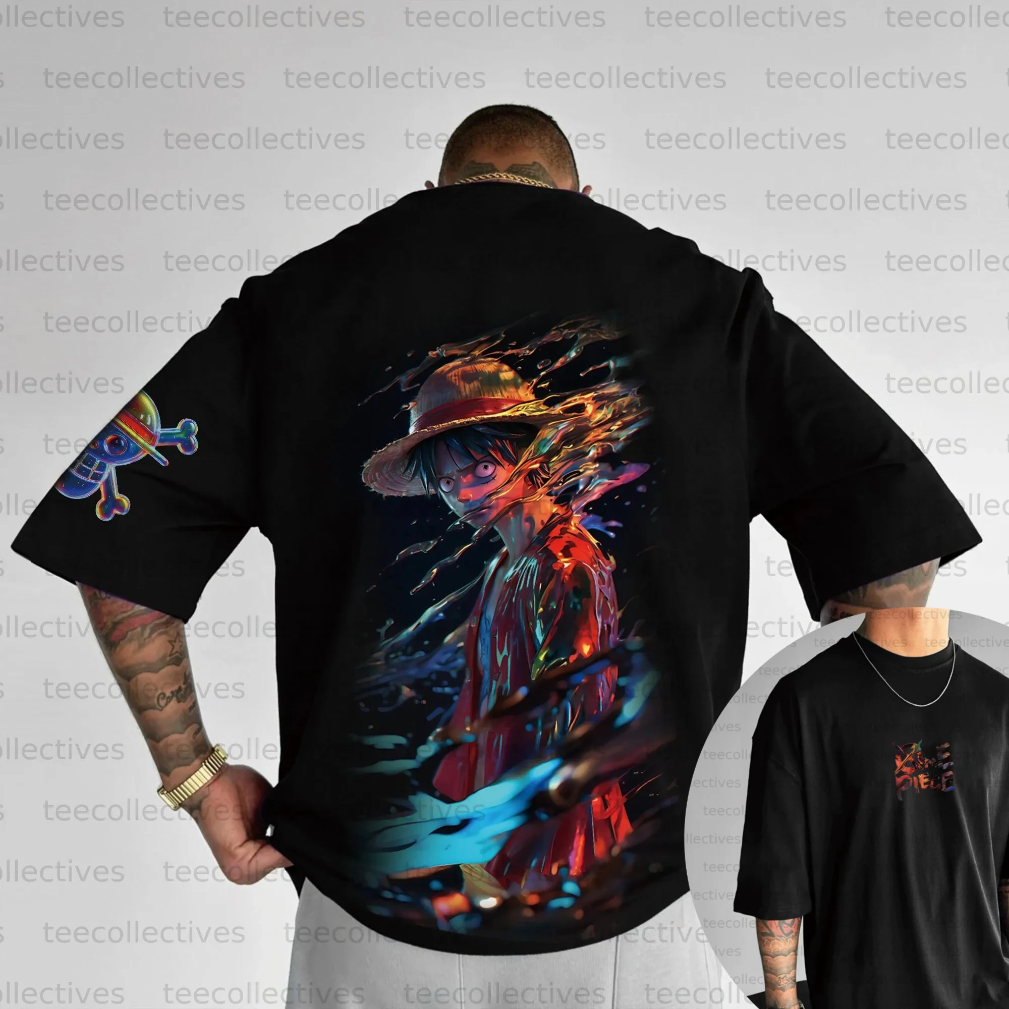 

ONE PIECE Animation Derivatives Printed Short Sleeve T-Shirt Men's and Women's 2025 Summer New Fashion Casual Cotton Popular Top