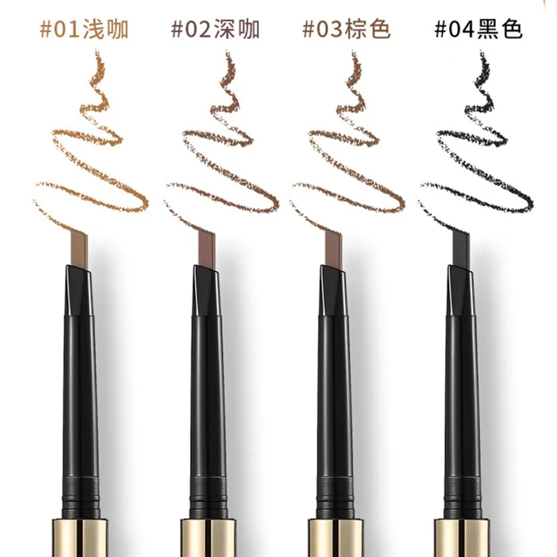 Charlotte Cosmetics Double-Head Automatic Rotating Eyebrow Pencil Long-Lasting Smudge-Free Women's Makeup Eyeliner