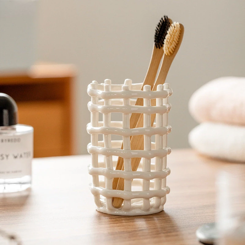 Ceramic Toothbrush Holder Creative Simple Toothpaste Holder Home Bathroom Toothbrush Storage Cup Toothbrush Storage Container