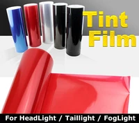 Película de tinte rojo para lente de coche, pegatina de envoltura de vinilo para faro trasero de coche, luz antiniebla, 12 pulgadas/1 pies, 30cm