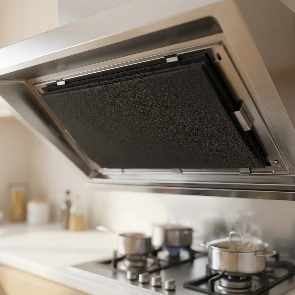 Kitchen Air Filter Range Hood Filter for Kitchen Cleaning Black Home Use Filter Particle Collection Filter For Kitchen Use