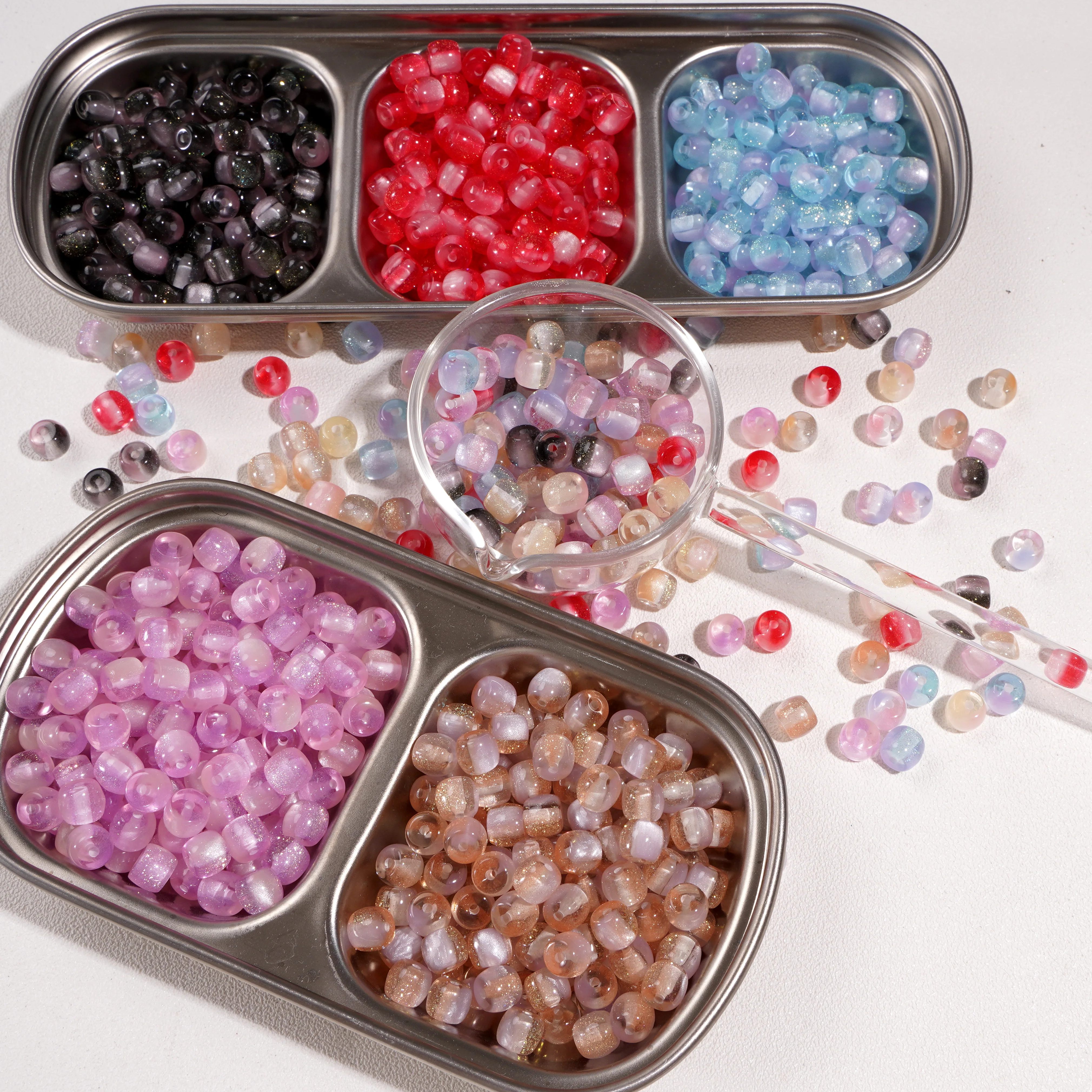 

10Pcs 8x7mm Cylindrical Resin Beads Loose Spacer Beads For DIY Charms Necklace Bracelet Phone Chian Jewelry Making Findings