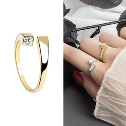 Korean Ins Open Alloy Ring Fashion Adjustable Opening Rings Creative Geometric Finger Ring Women's Fashion Jewelry Gift