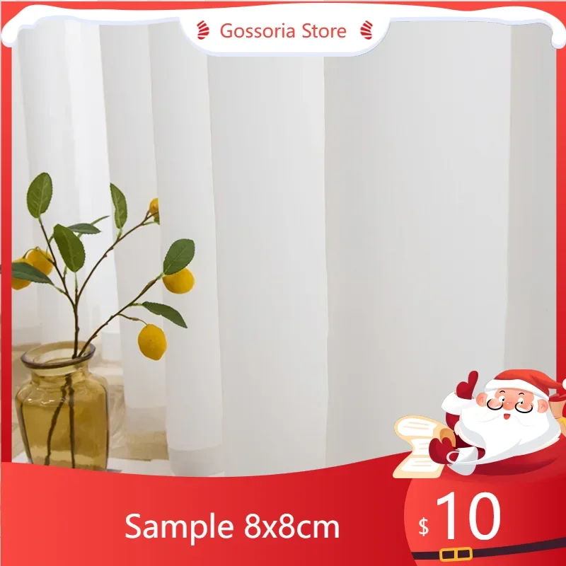 

Sample Chiffon Window Curtains For Bedroom Villa Opaque Drapes Living Room Decoration White Tulle High Quality Thick Yarn Luxury