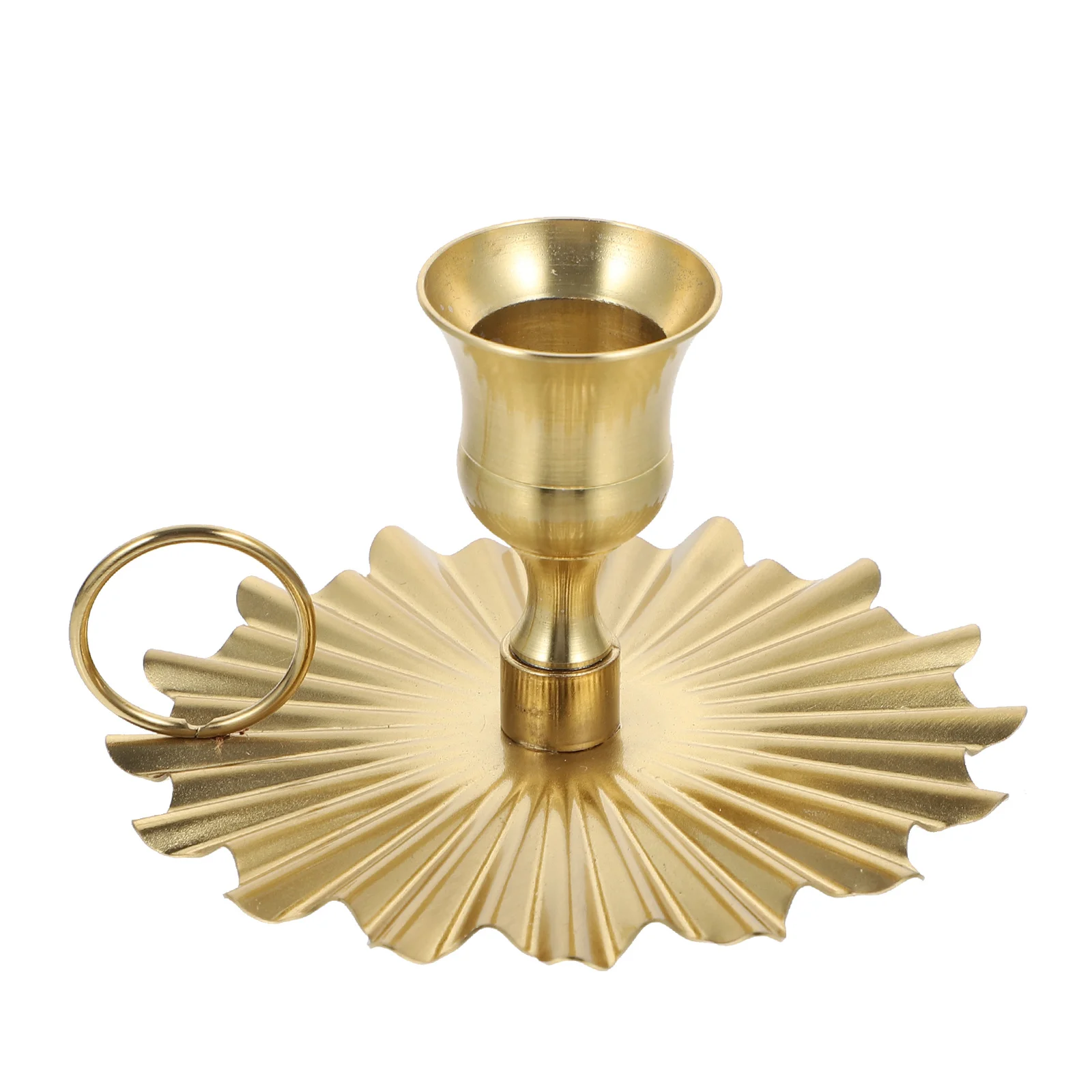 

Fan Shaped Iron Candleholder Delicate Craft for Home Decor Romantic Party Table Decoration Stand Ornament