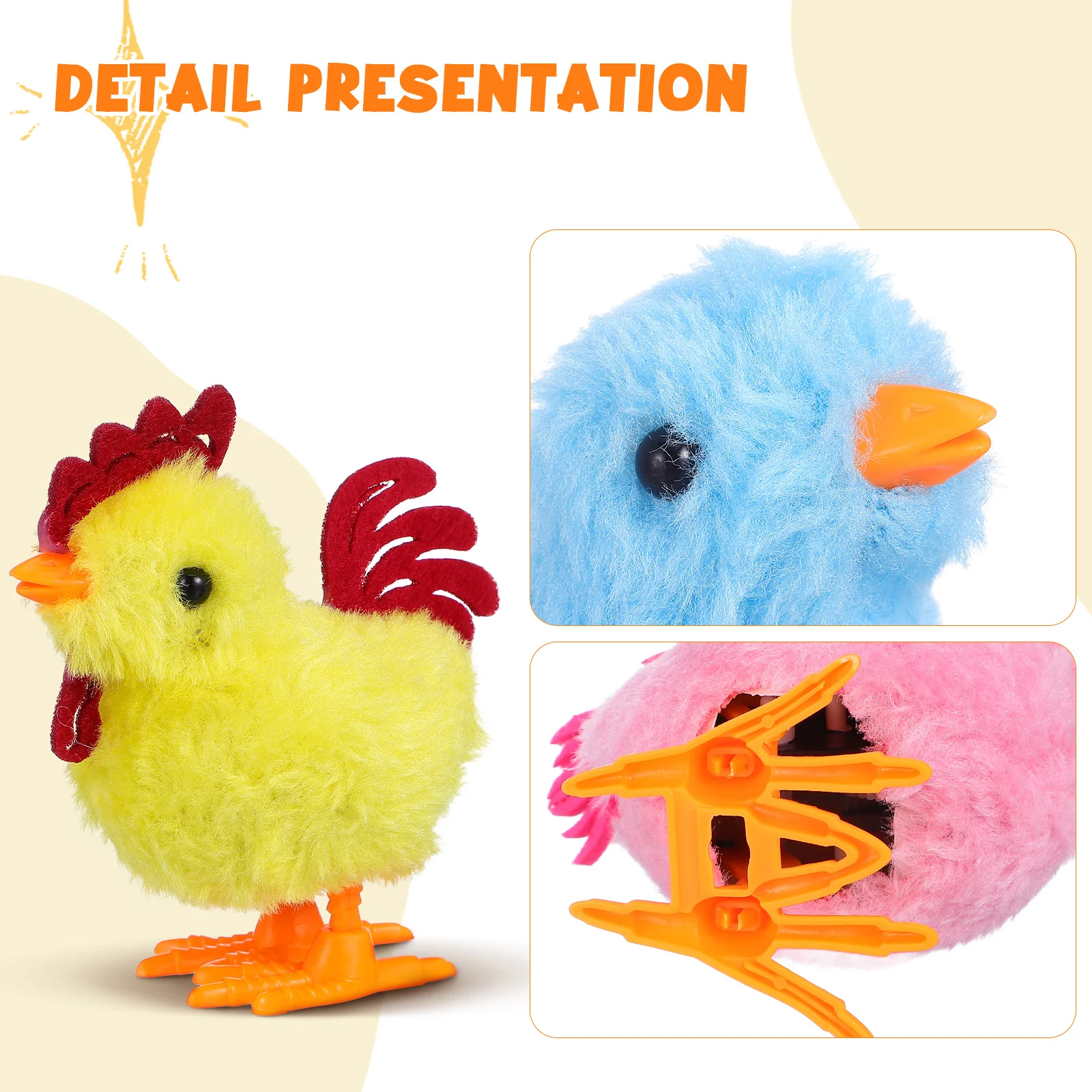 1Set Wind Up Chick Leuke Springen Kip Dier Decoraties Vakantie Feestartikelen Clockwork Hoppen Haan Kid Gift