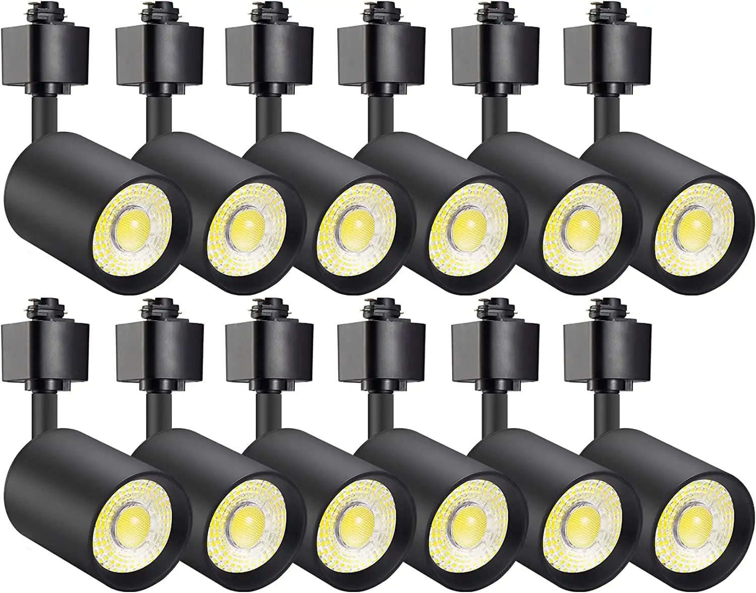 Vanoopee 12-Pack 10W Dimmable Led Track Lighting Heads H Type Track Light Replacement Fixtures Bright 4000K Neutral White