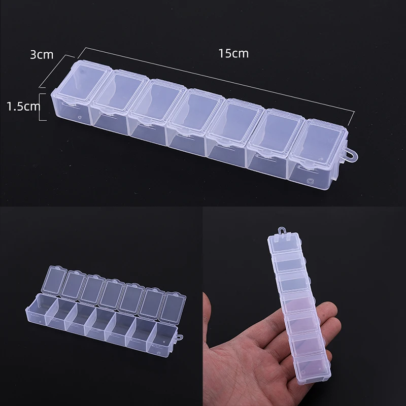 5//10/15 Grids Clear Plastic Storage Jewelry Box Compartment Container for Beads Crafts Jewelry Fishing Tackles Earring Box Case