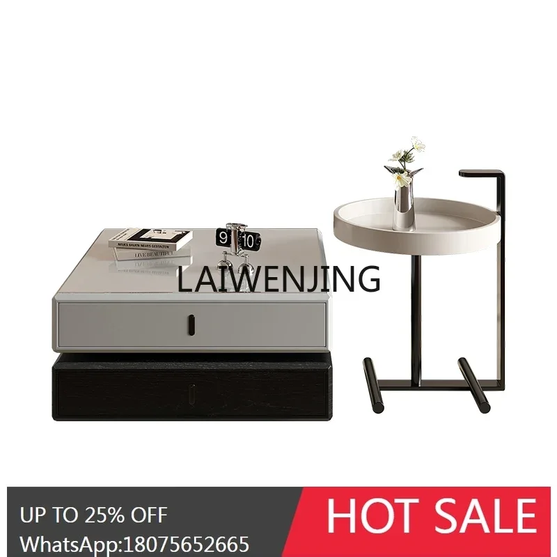 

Minimalist Rotary Stacking Combination Cream Wind Small Household Modern Simple Coffee Table