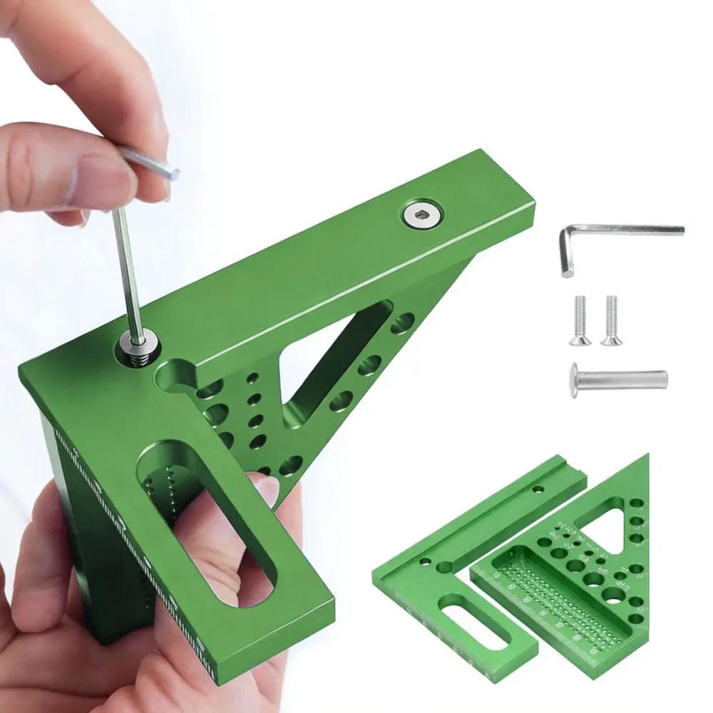 Multifunction Woodworking Triangle Ruler High Precision Layout Tool Square Marking Gauge With Scriber For Carpentry Projects