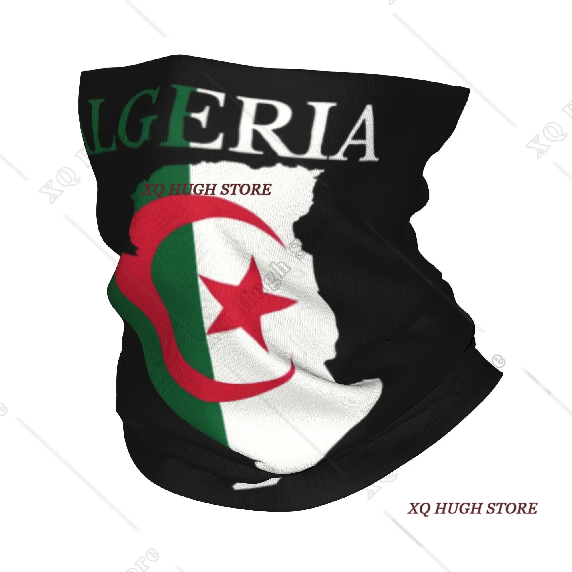 Benutzerdefinierte Algerien Flagge Karte Winter Stirnband Halswärmer Frauen Männer Ski Jagd Schlauch Schal Algerien Herz Gesicht Bandana Gamasche