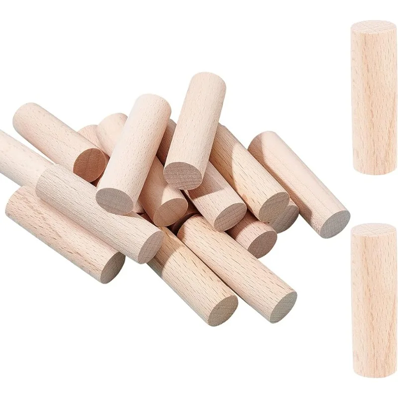 20 Pcs Wooden Craft Blocks Cylinders 2