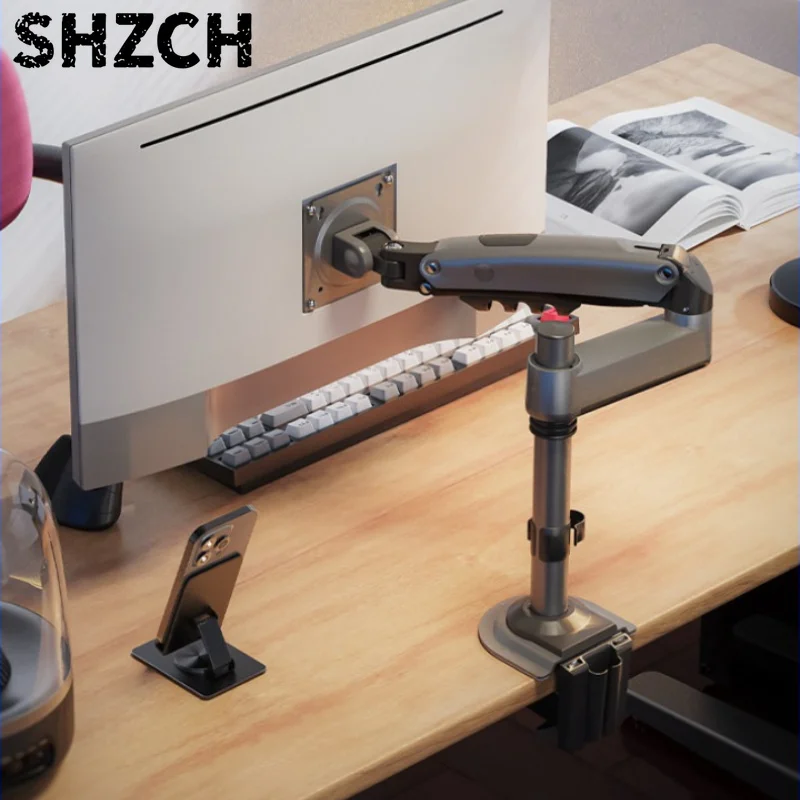 Universal Monitor Bracket Vertical Column Lifting Telescopic Holder Design Desktop Mount Support Computer Screen Riser Accessory