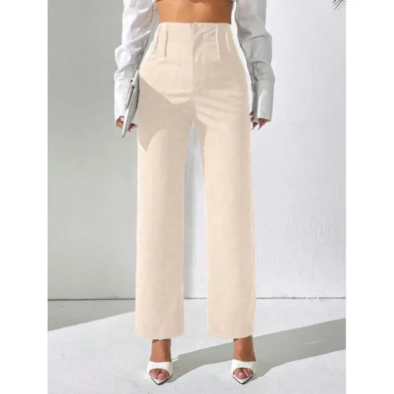 

Simple Casual Pants for Women Pure Color Cross-Border Sle Comfortable Loose Fit Nine-Piece Length Vintage Ciwalk Suitable