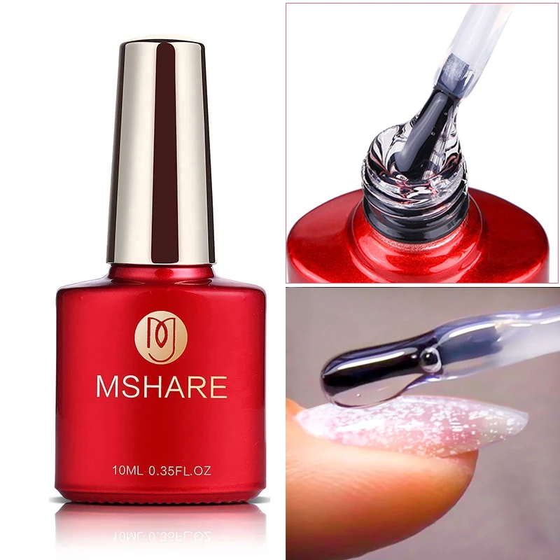 MSHARE-Gel de construction transparent, base en caoutchouc, 10ml