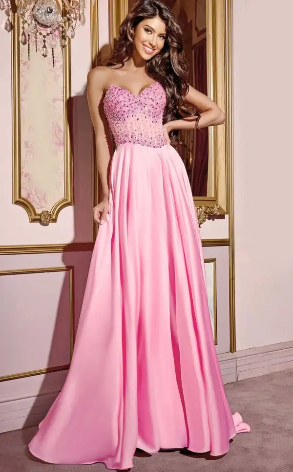 

Customized Elegant Charmeuse Beading Draped A-line Strapless Long Dresses Bespoke Occasion Dresses Formal High quality Matching
