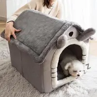 All Season Dog House Style Bed - Removable Washable Pet Bed for Small Dogs Teddy Winter Warm Cat Dog House 2