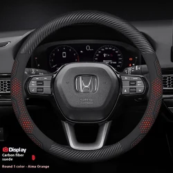 For Honda TYPE R Accord Civic HRV CRV CITY Jazz Pilot Odyssey Spirior FIT Carbon fiber Car Steering Wheel Cover Auto Accessories