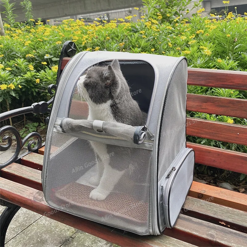 Foldable Portable Breathable Pet Shoulder Backpack Outdoor Travel Carrier Bag For Cats Daily Outing