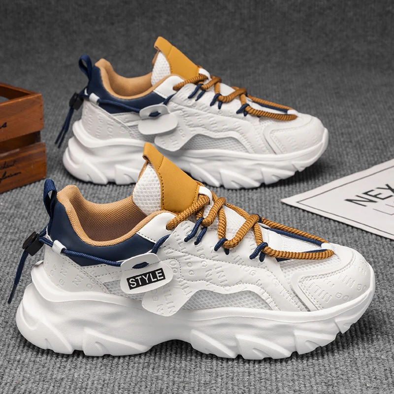 

Men's four seasons new casual sneakers light breathable soft-sole outdoor speed running shoes fashion racing sports tide shoes