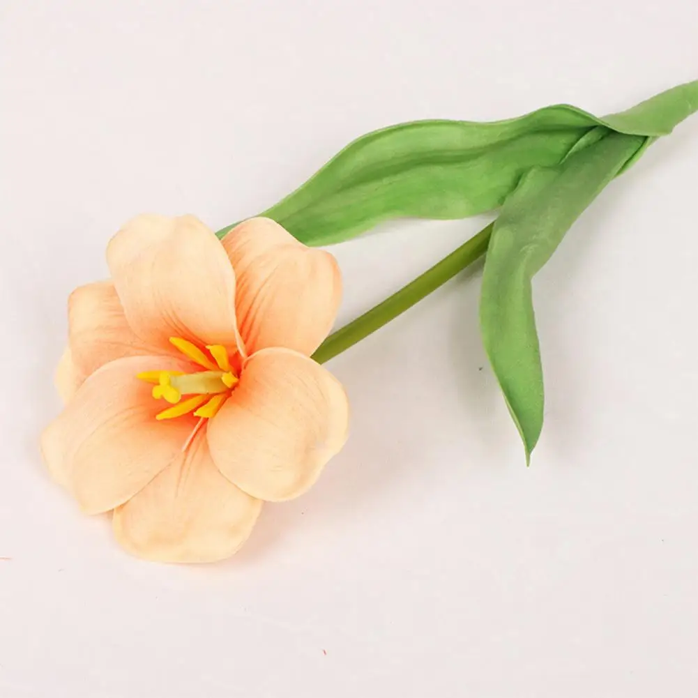 زهور التوليب الاصطناعية الواقعية باقة توليب اصطناعية واقعية مع سيقان قابلة للانحناء لديكور المنزل محاكاة وهمية لأي #3