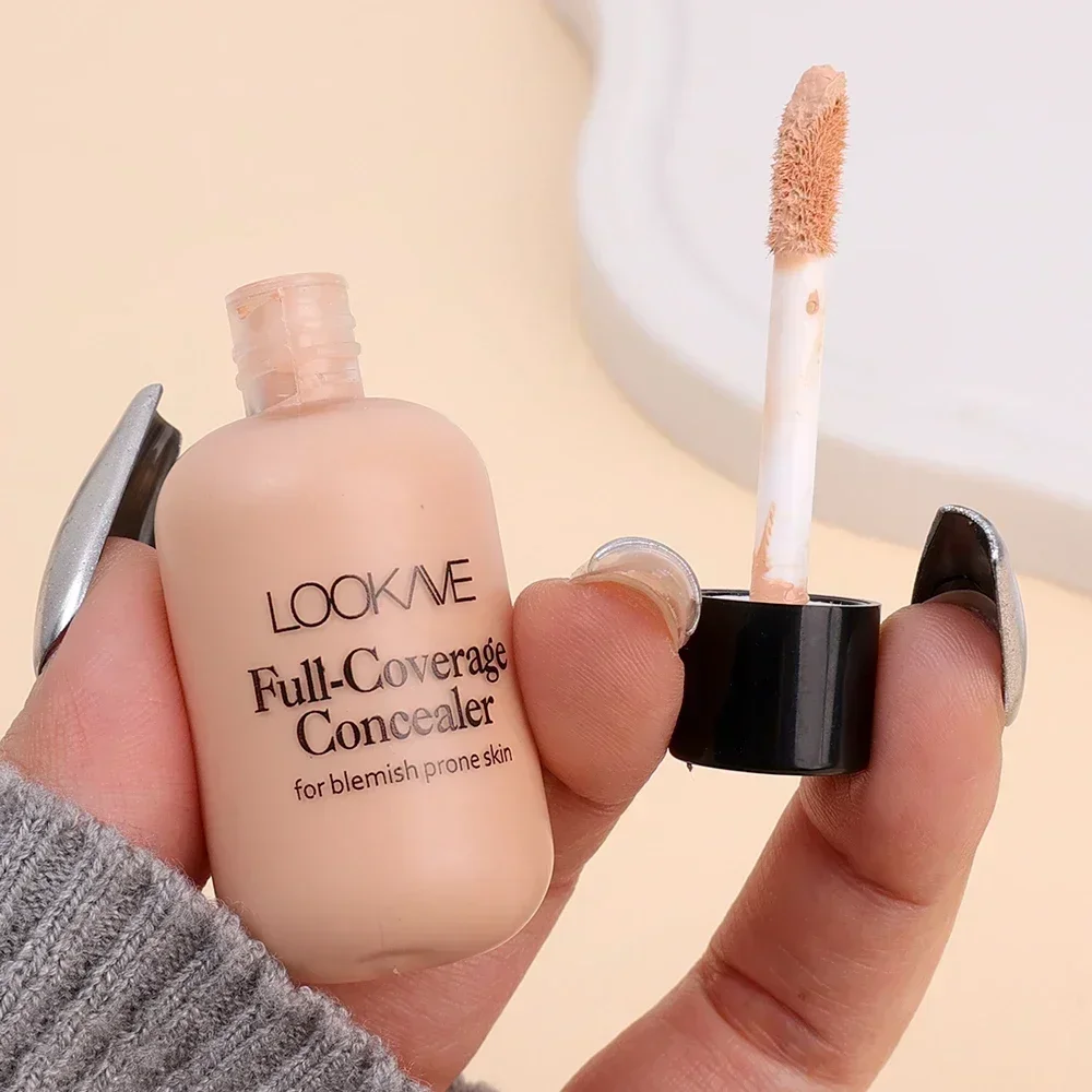 Mini Liquid Concealer Foundation Cream Texture Covers Acne Marks Dark Circle Multifunction Face Makeup Lasting Brighten Cosmetic