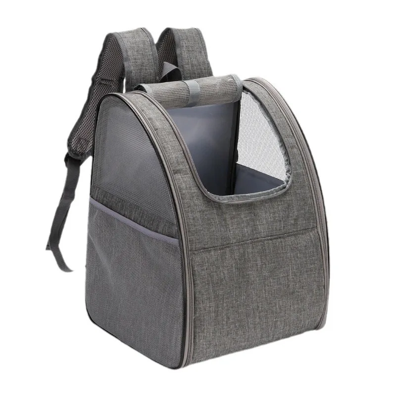 

Pet backpack dog cat small dog out wire fully transparent backpack portable foldable backpack breathable pet supplies