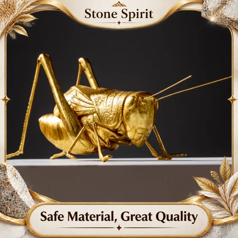Golden Insect Ornaments, Bees, Crickets, Mantis Simulation Small Animal Sculptures, Resin Crafts, Living Room Decorations