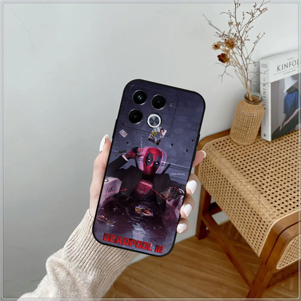 Marvel Funny Deadpool Phone Case For Infinix Note 40 30 VIP 12 12G96 11 10 Pro 8 8I 7 Tecno Spark Pop 7 6 5 Lite Air Nfc Cover