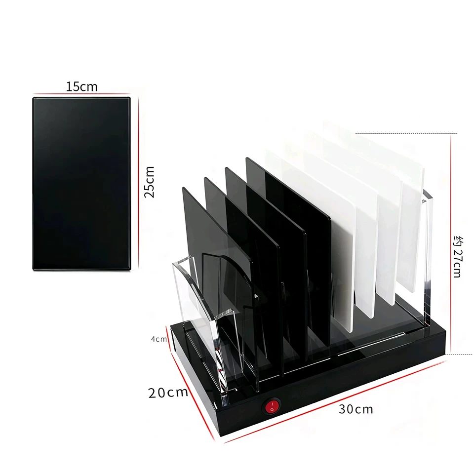 PPF Test Panel Display Stand with 8 Acrylic Sheets, Car Paint Protection Film Demo Prop for PPF & Ceramic Coating Test ST-A6