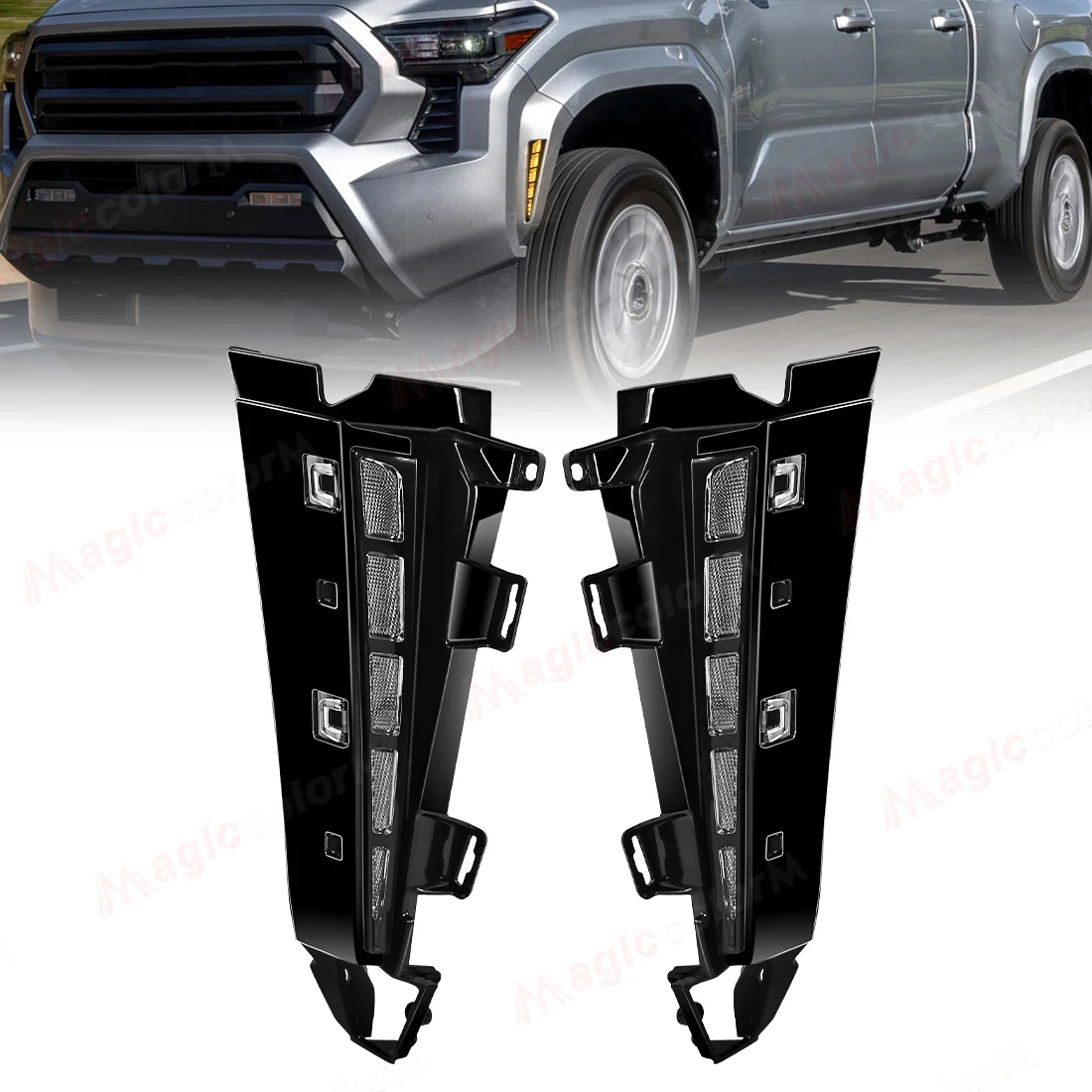 Led Front Wheel Arches Side Marker Light For TOYOTA Tacoma 2024 To 2026 Fender Running Turn Signal White Yellow Daylight