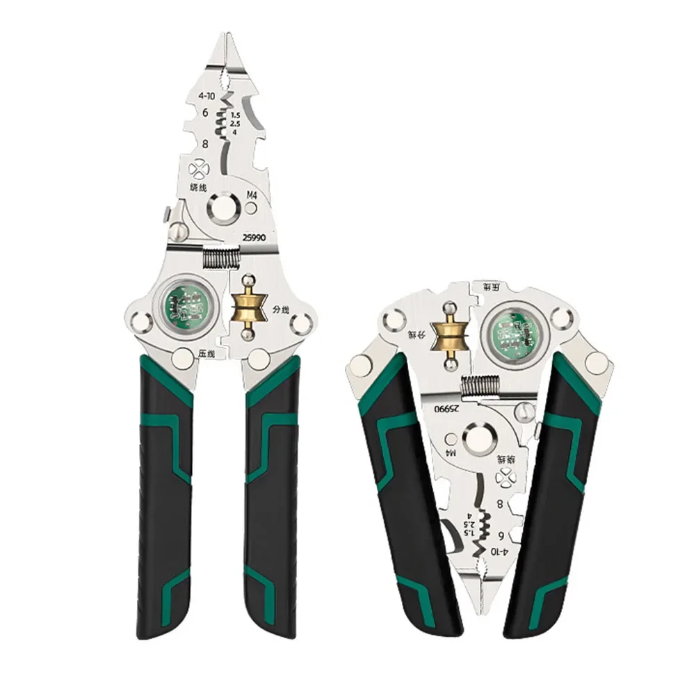Electrician Pliers With Wire Strippers Cutters And Built In Voltage Tester For Accurate Electrical Diagnoses And Wire Work