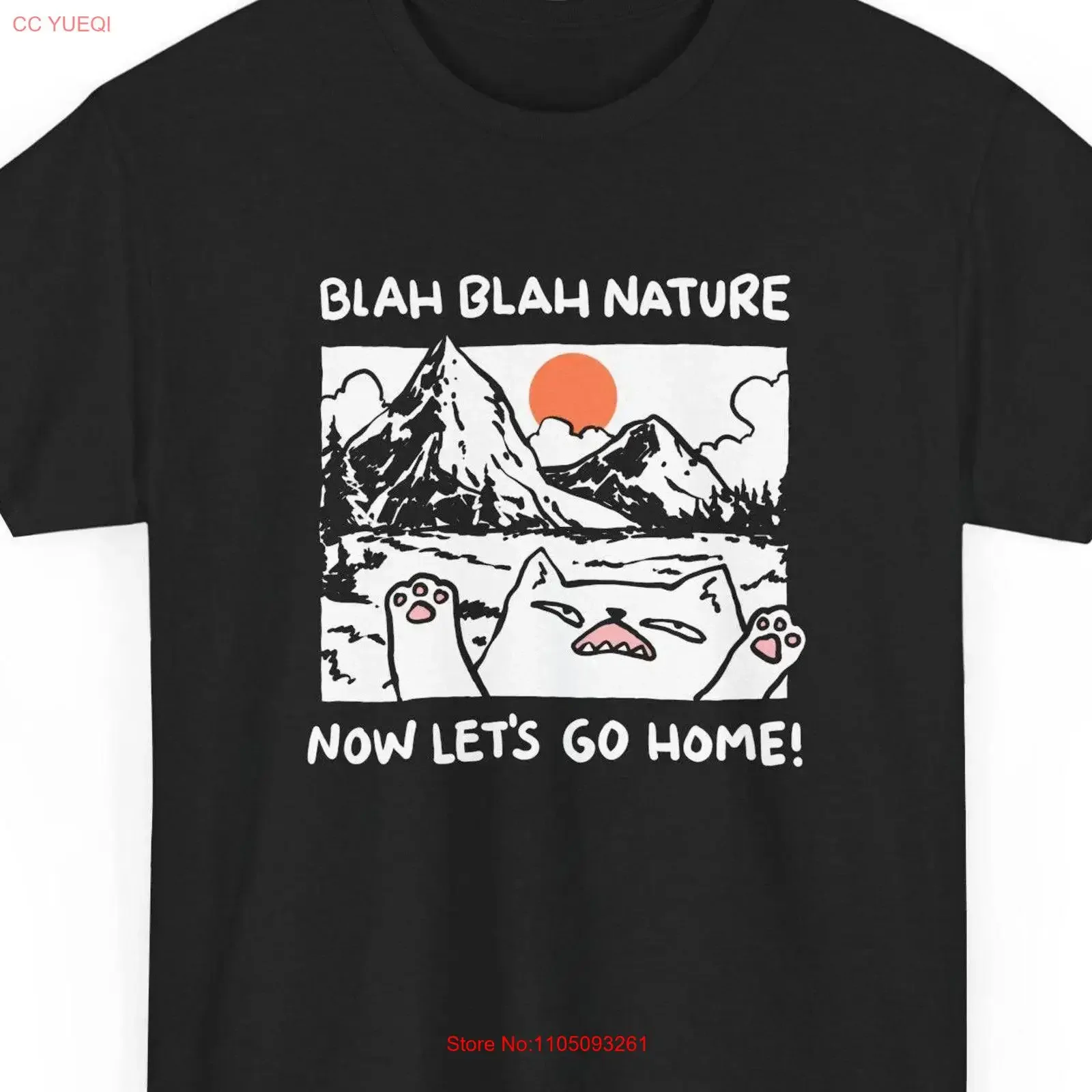 

Футболка Blah Nature Now Let's Go Home с забавным котом, винтажная стираная мужская дышащая универсальная футболка с рисунком, удобная унисекс