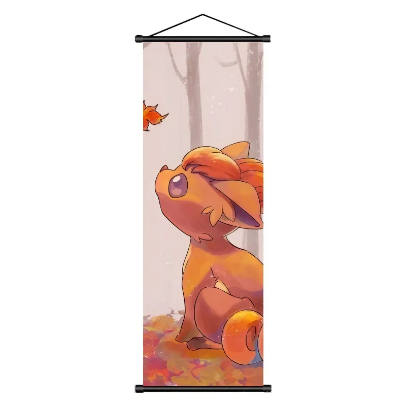 ملصقات التمرير المعلقة من Pokémon Vulpix - ديكور حائط أنيمي رائع ورقيق لمحبي Pokémon