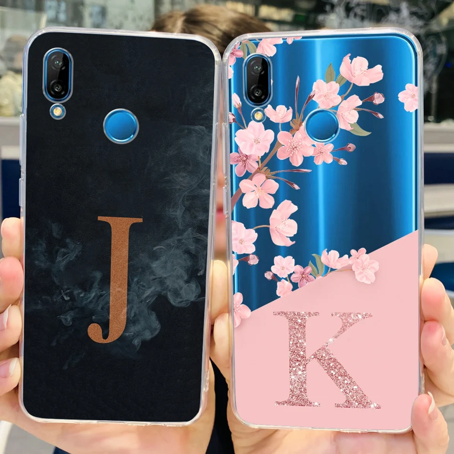 For Huawei P20 Lite Case P20Lite ANE-LX1 ANE-LX2 Stylish Letters Cover Soft Silicone Phone Case For Huawei Nova 3E Nova3E Bumper