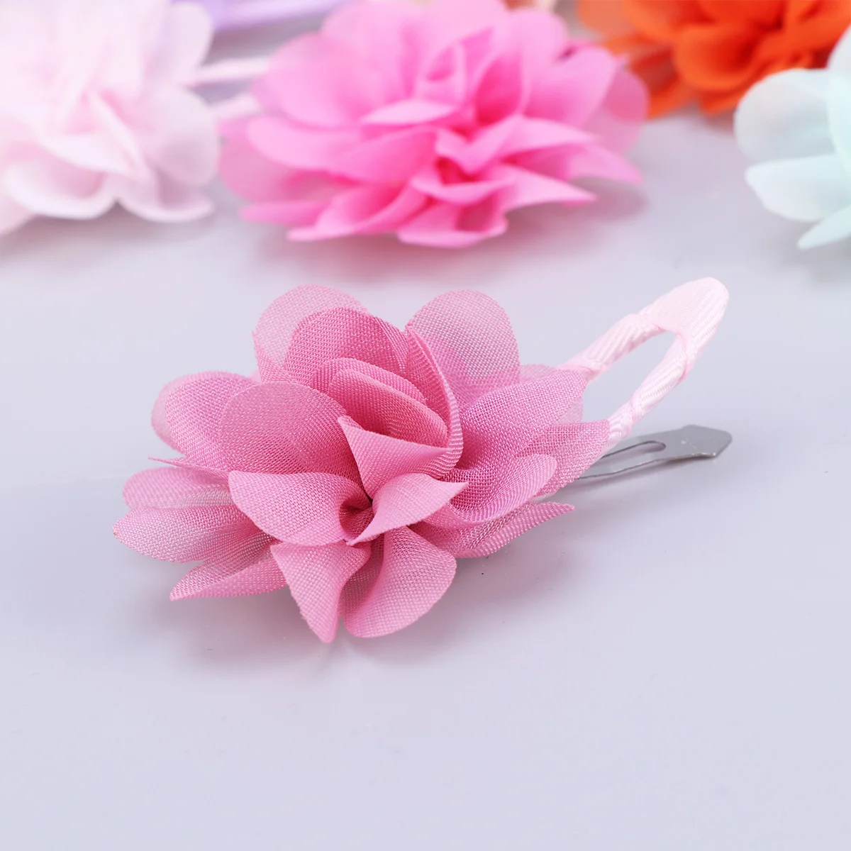 

20pcs Chiffon Flower Hairpins For Kids Baby Girls Hair Clips Lightweight Comfortable Everyday Wear Special Occasions Gift Flower