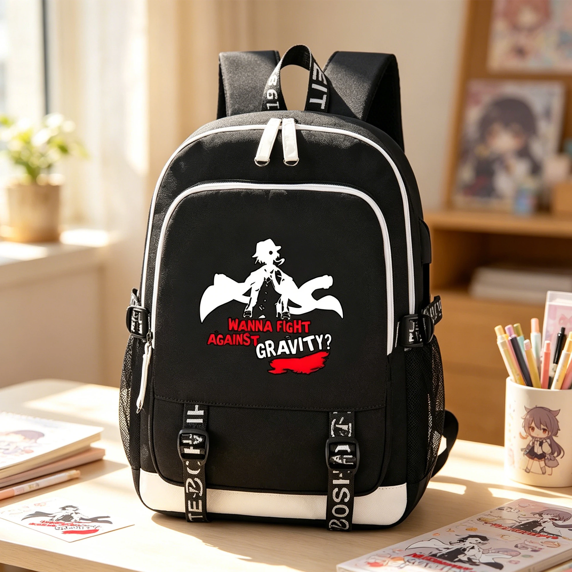 Bungo Stray Dogs Anime Backpack Oxford USB Charging Laptop Rucksack Student School Bag Large Travel Knapsack Back To School