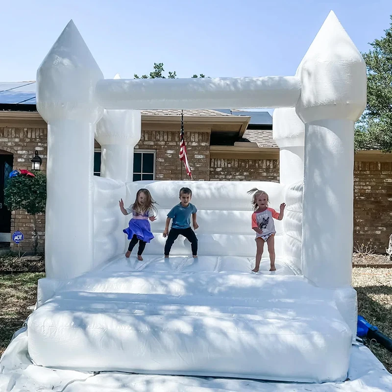 

Надувной замок-батут 3м, белый, из ПВХ, коммерческое оборудование для аренды, для детей, для свадеб и праздничных мероприятий на открытом воздухе