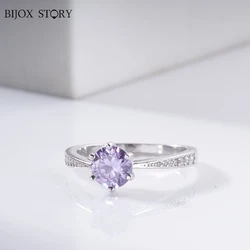 925 Silver 1-3 ct Excellent Cut Purple Green D Color Moissanite Ring Wedding Ring for Women Fine Jewelry dating party gift