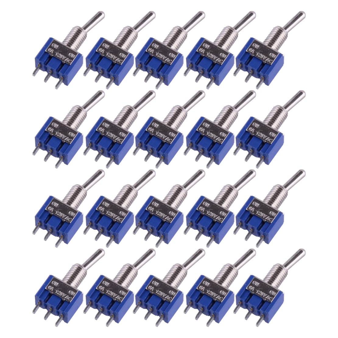 20Pcs SPDT Mini Toggle Switch 3 Pin 2 Position ON/ON Fit for Car Boat Guitar High Quality