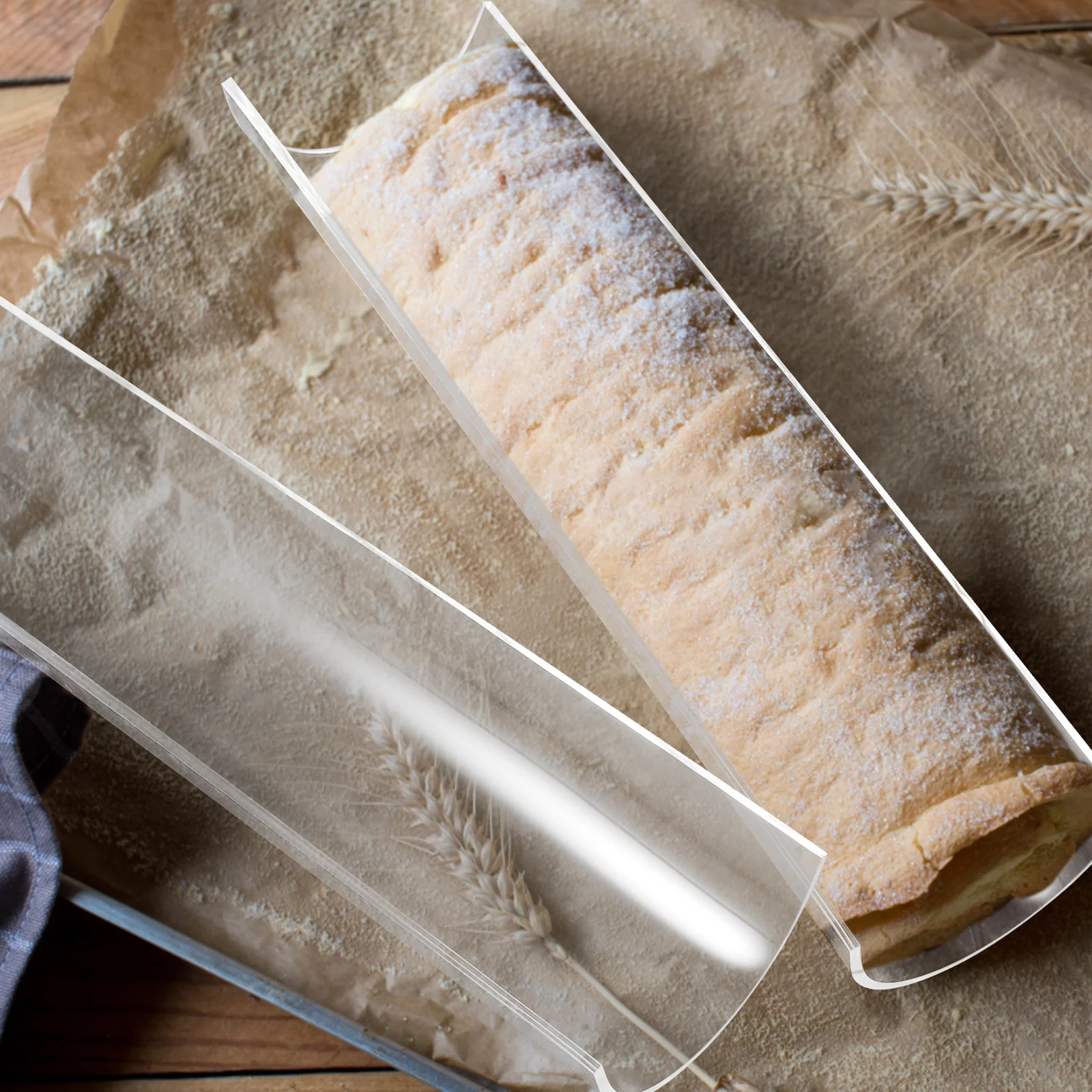 

1pc Cake U-Shaped Acrylic Mold for Baking Rolls Dessert Tools Kitchen Supplies Round Cake Rolls Shaper Mold