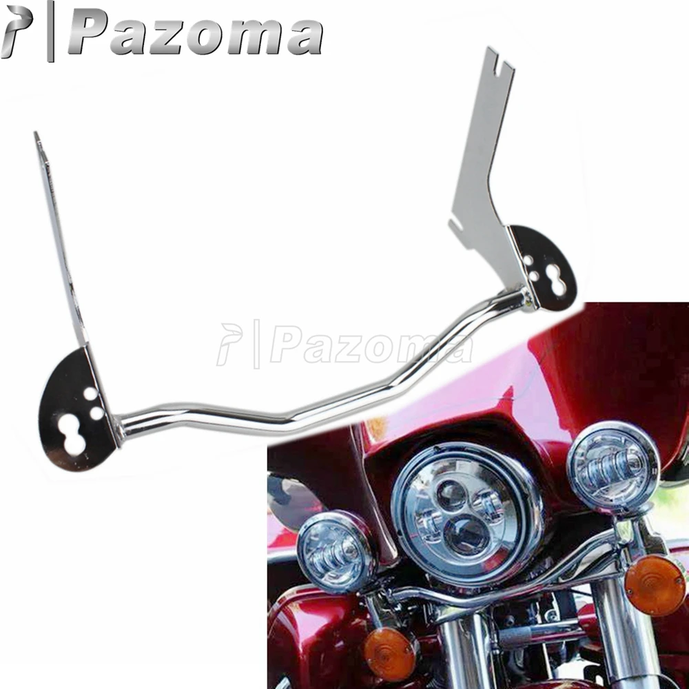 Motorcycle Front Turn Signal Bar Fog Light Bracket Spotlight Auxiliary Bars Holder 68712-94A For Harley Touring Road King 94-13