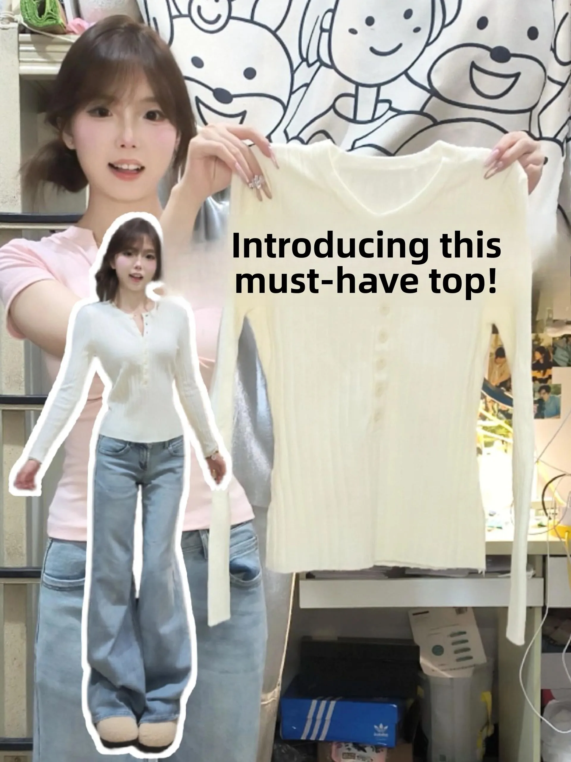 

Slim Fit Knitted Base Shirt Women's Spring Autumn Winter Half Open Collar Button Long Sleeve Casual Style Soft Fabric Inner Wear