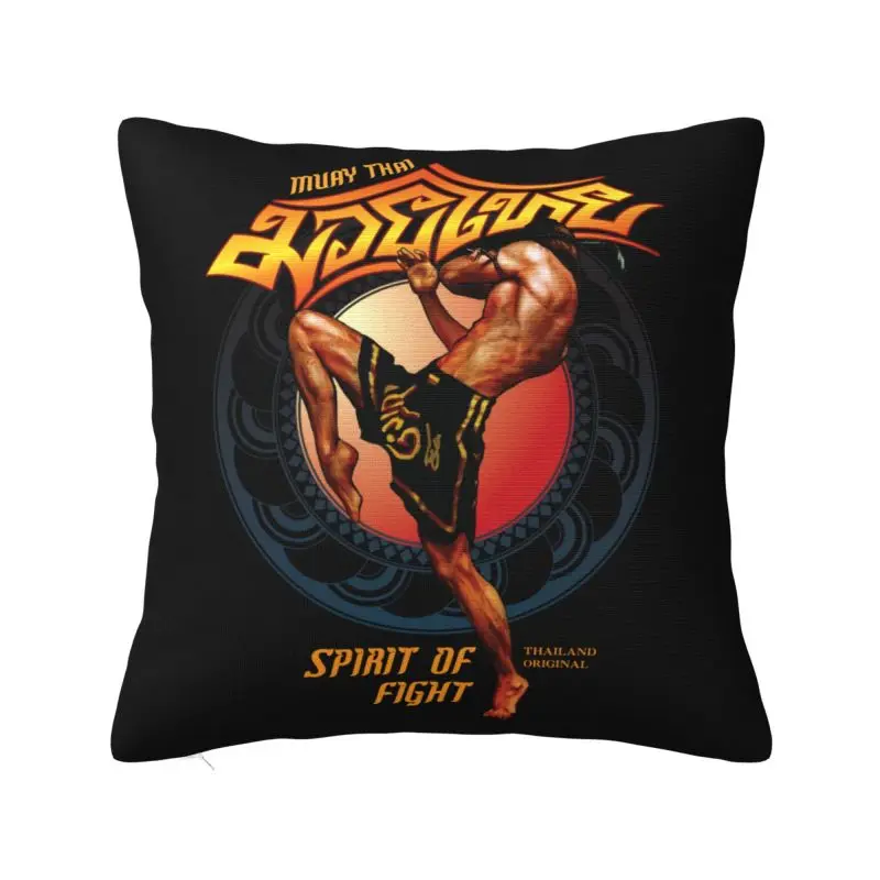 Muay Thai Throw Pillow Covers Home Decorative Fashion Thailand kickboxing Spirit of Fight Cushions for Sofa Square Pillowcase