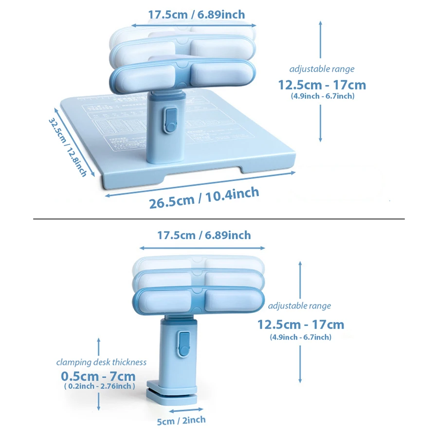 Adjustable Ergonomic Desk Clamp Mat Sitting Posture Corrector for Proper Sitting and vision Protection for School Home Office image 6